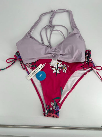 Cupshe Dreamy Gardens Wire Sweetheart High Waist Bikini New Size XL Top, XL