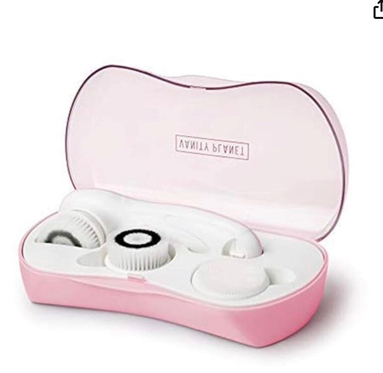 Vanity Planet Facial Cleansing Brush Ultimate Skin Spa with 3 Interchangeable