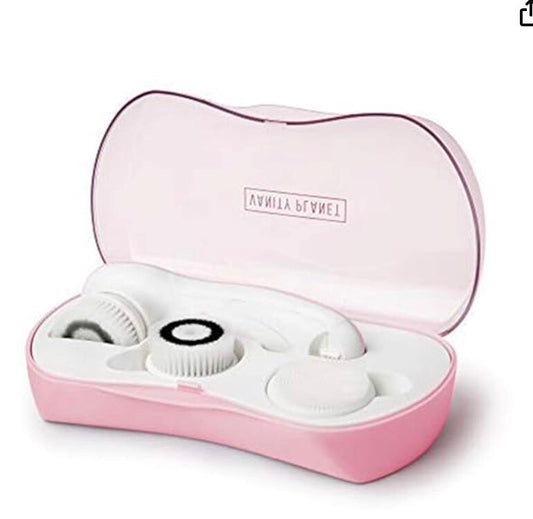 Vanity Planet Facial Cleansing Brush Ultimate Skin Spa with 3 Interchangeable