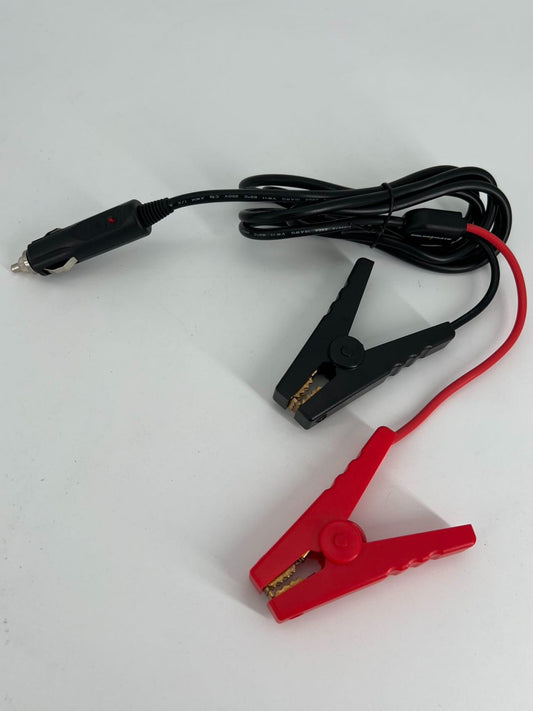 16A300V Car Battery Power Cord Car Plug to 2 Clips Car Charging Extension Cable