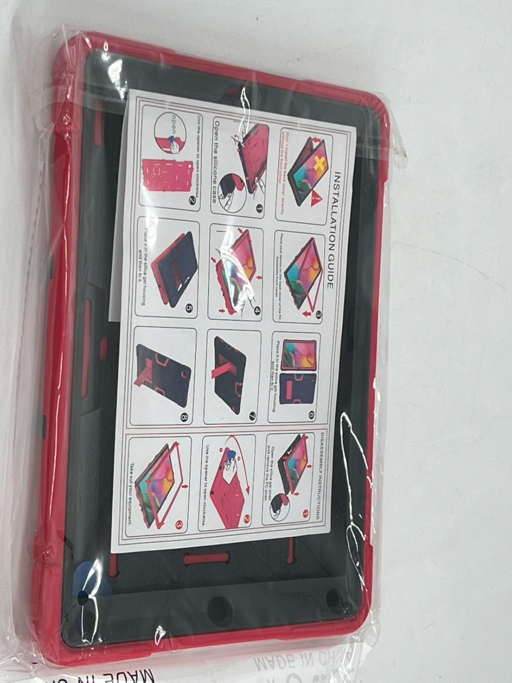 Case For Ipad 9.7 (2017) (2018) New Red With Black Color.
