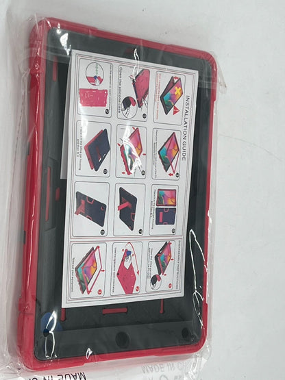 Case For Ipad 9.7 (2017) (2018) New Red With Black Color.