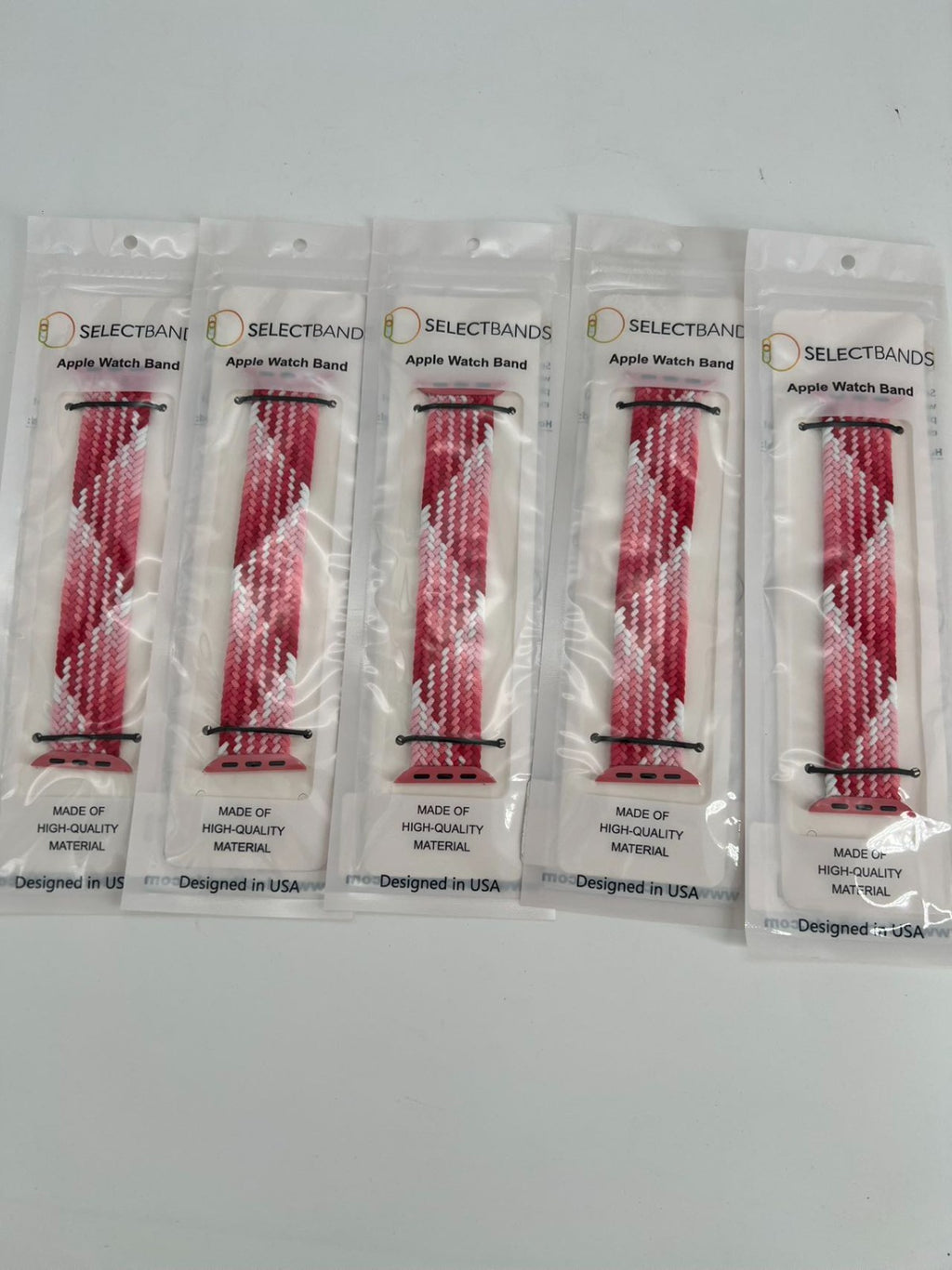 5-Pack XS  Aztec  pink Loop Watch Bands 0.8 x 5.6 Inch Fits 38mm/40 mm/41 mm