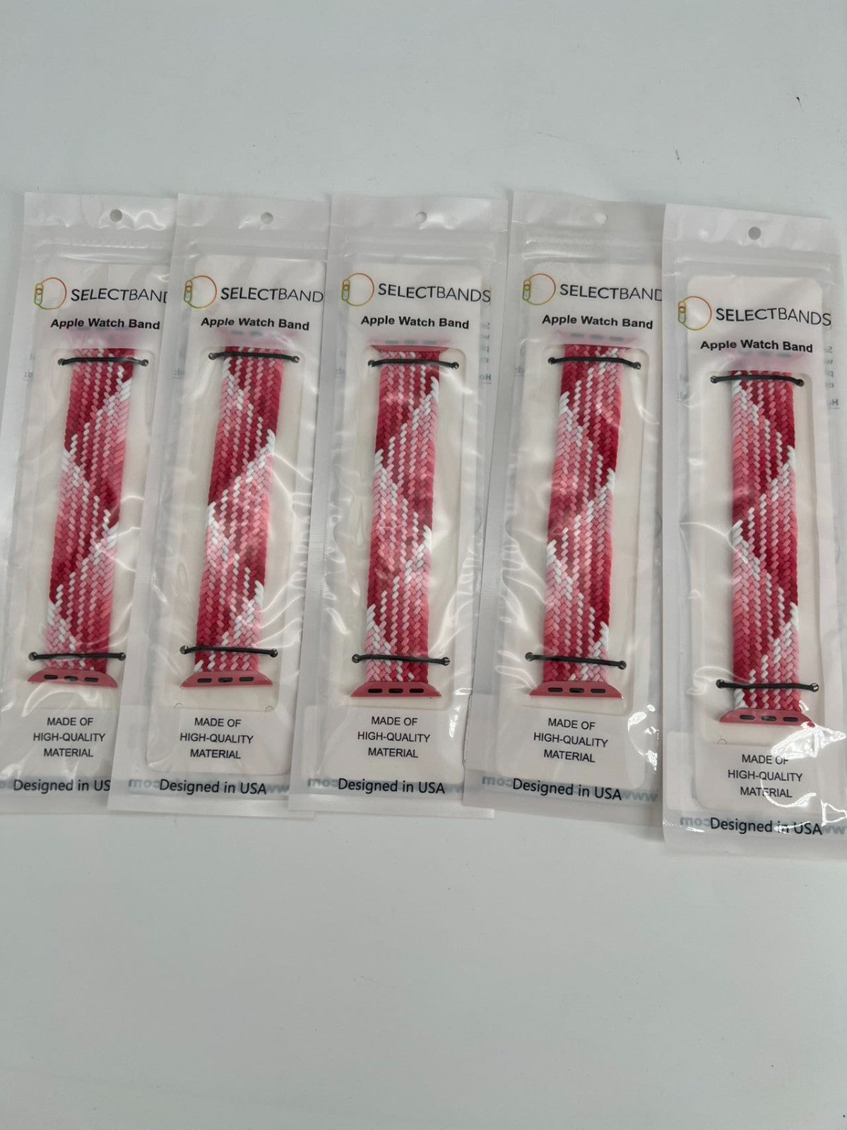 5-Pack XS  Aztec  pink Loop Watch Bands 0.8 x 5.6 Inch Fits 38mm/40 mm/41 mm