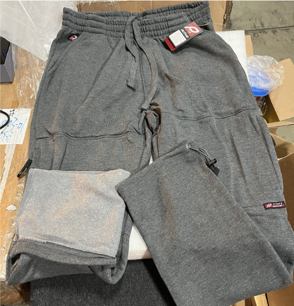 Big Boys Fleece Cargo Sweatpants Charcoal Male  |  Size XL