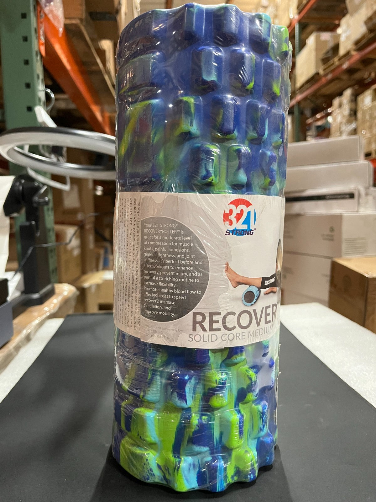 Foam Roller – Unique ‘Alien’ Color, L12.5” x W 5.5” x H 5.5”– for Deep Tissue &