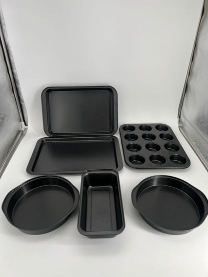 6pcs Set DIY Baking Pans Plate  Non-stick Baking Cake Pan Mould Tray