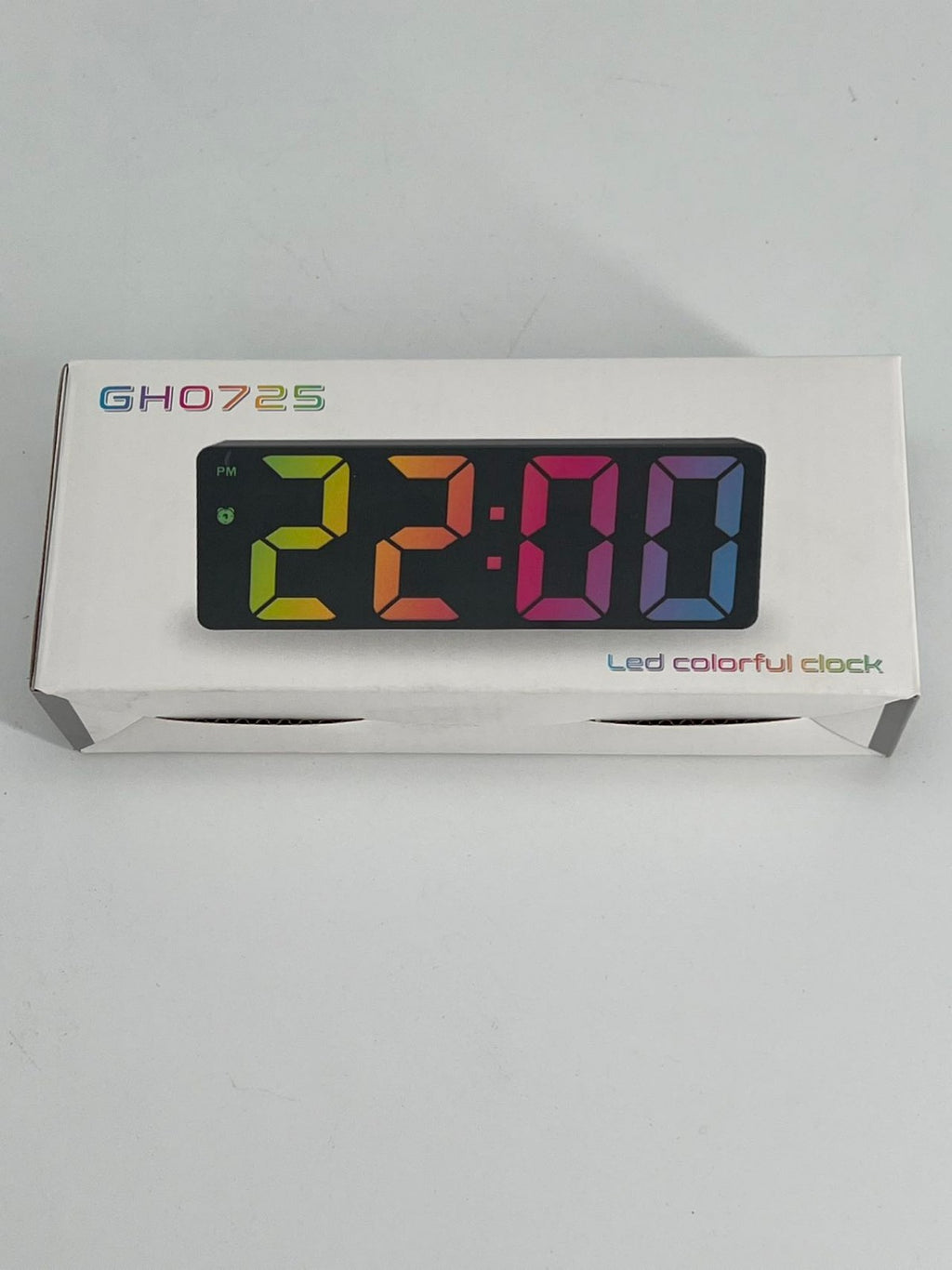 Colorful LED Alarm Clock With Temperature Display - GH0725