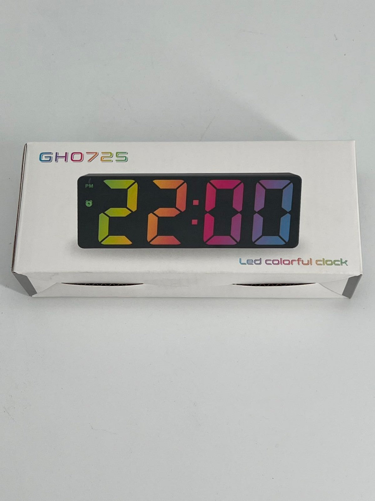 Colorful LED Alarm Clock With Temperature Display - GH0725