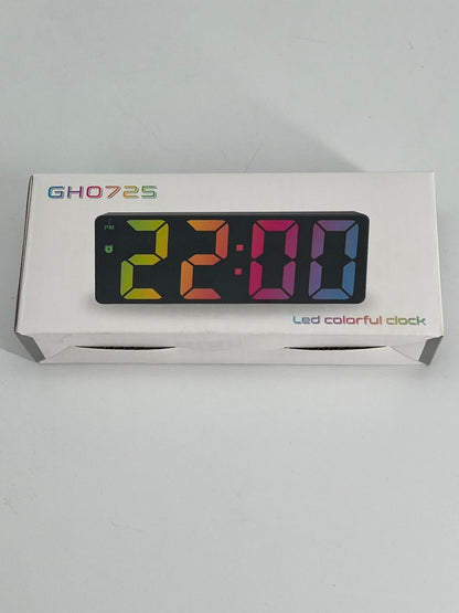 Colorful LED Alarm Clock With Temperature Display - GH0725
