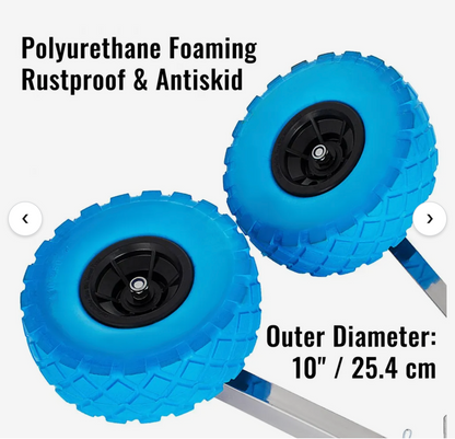 Boat Transom Launching Wheel Dolly Stainless Steel For Inflatable Boat
