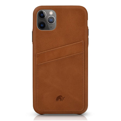 Leather Portfolio Case for iPhone 11 | Premium Sienna Brown Leather
