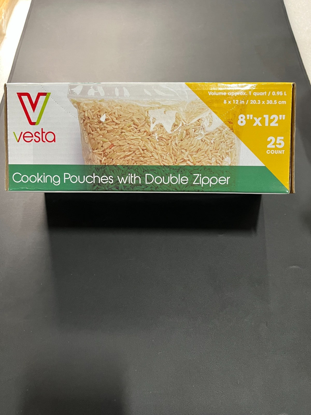Double Zipper Clear Food Storage Bags, No Vacuum Needed, 8” x 12”, 25-Pack
