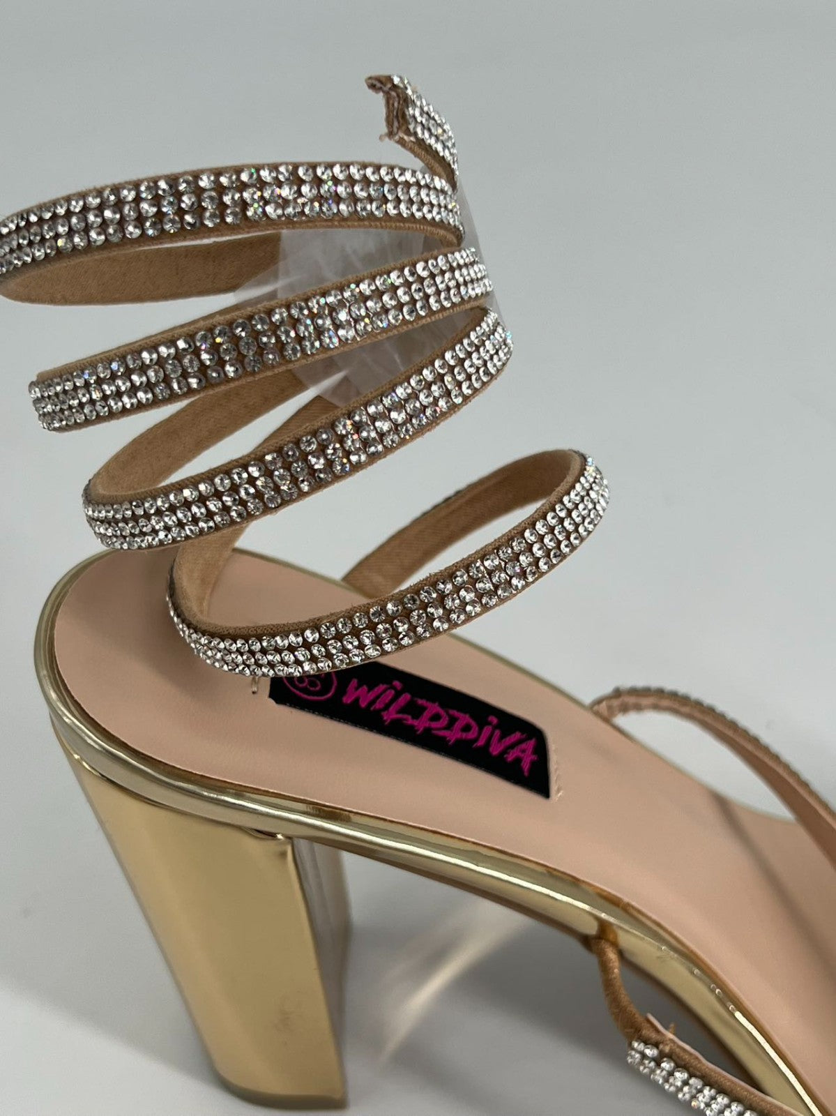 Diamond Crystal Straps Womens Heels Sandals size 8.5
