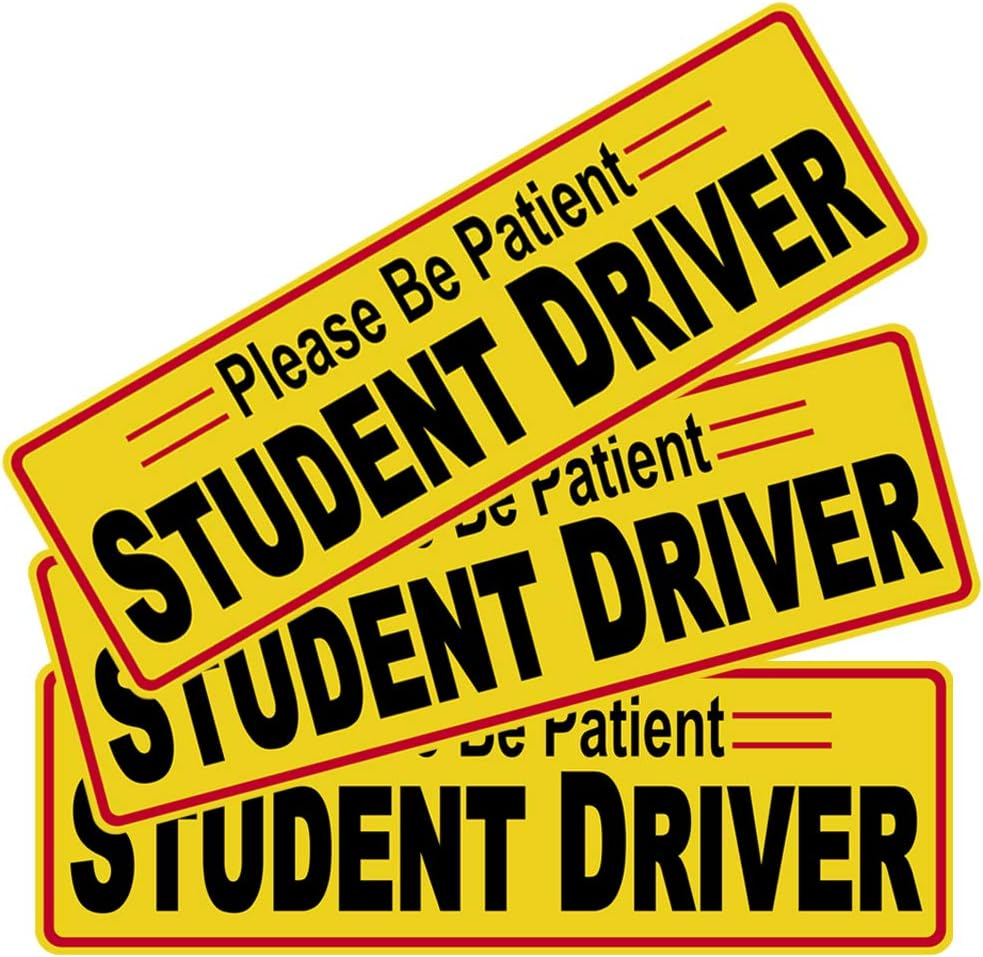 3 Pcs Student Driver Magnet Car Signs Please Be Patient Car Bumper Sticker Decal