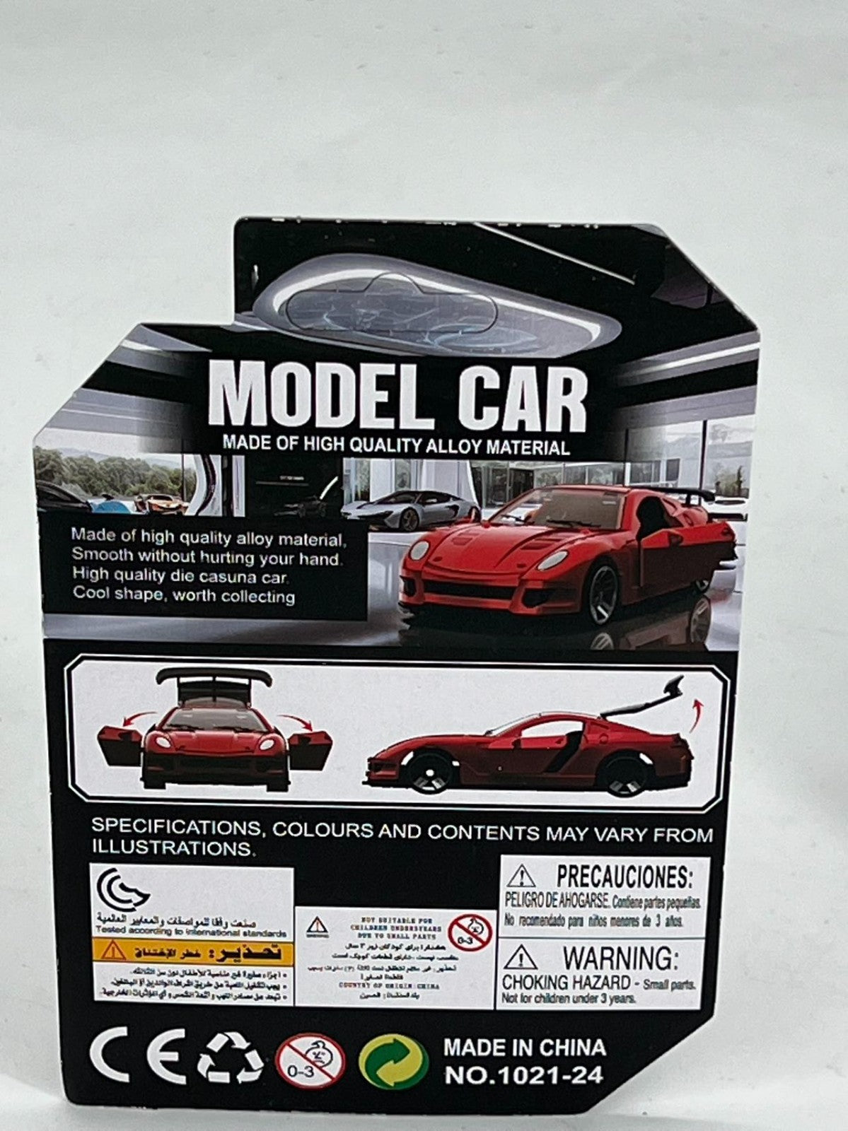 4 pieces in 4 colors, 3+ children’s 3-door toy car