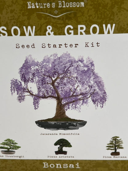 Nature's Blossom Bonsai Garden Seed Starter Kit - 4 Types of Bonsai READ DESC