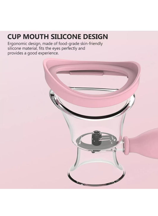 2 pcs Manual Air Pressure Eye Wash Cups, Effective Clean Silicone Squeeze