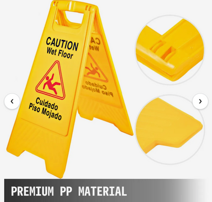 BestEquip 6 Pack Caution Wet Floor Signs 25\" Double Sided Caution Sign