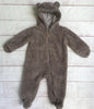 Carter's Baby Boy Brown Teddy Bear Romper Size 6 Months Plush Snowsuit Costume