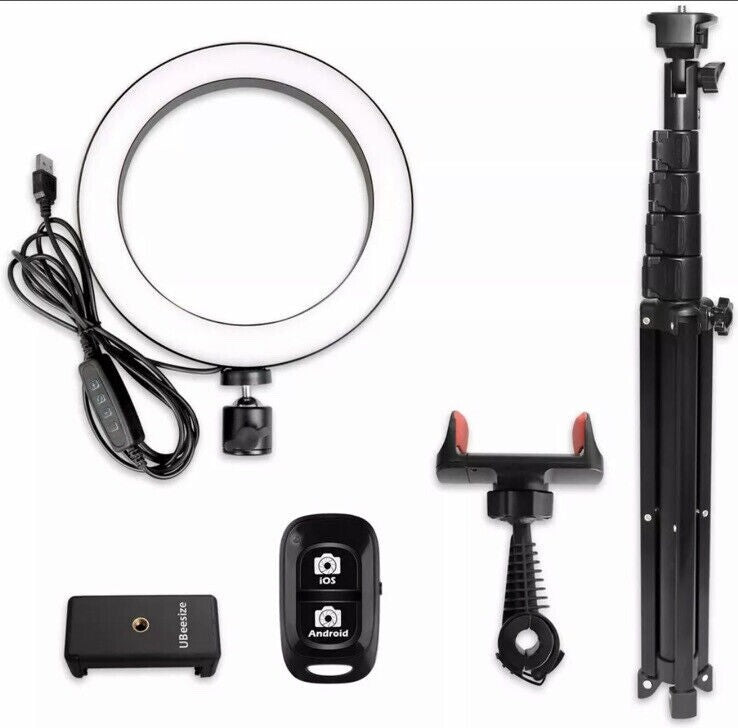 UBeesize Selfie Ring Light 8” with Tripod Stand for Phone
