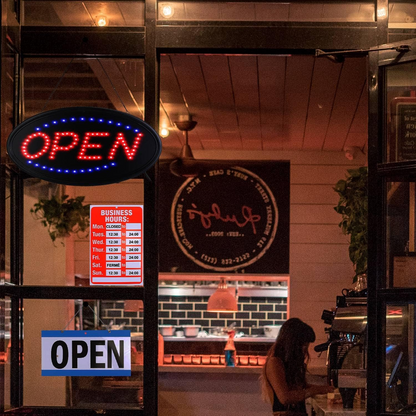 LED Open Sign for Business, LED Neon Signs for Shop Windows and Doors of Shop