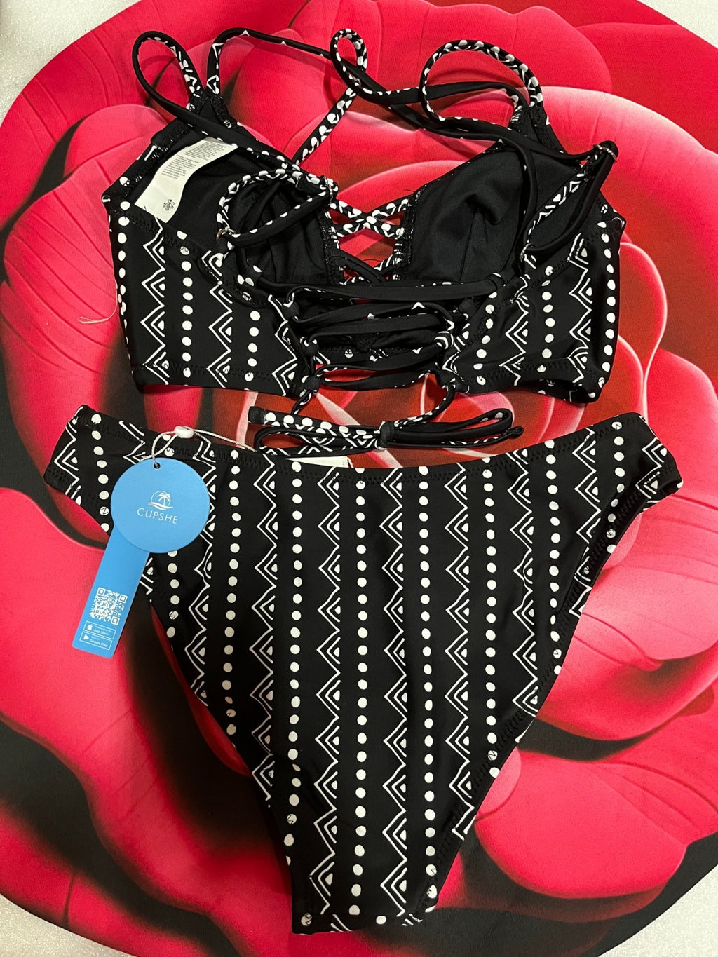 bikini swimsuit black  Size :XS