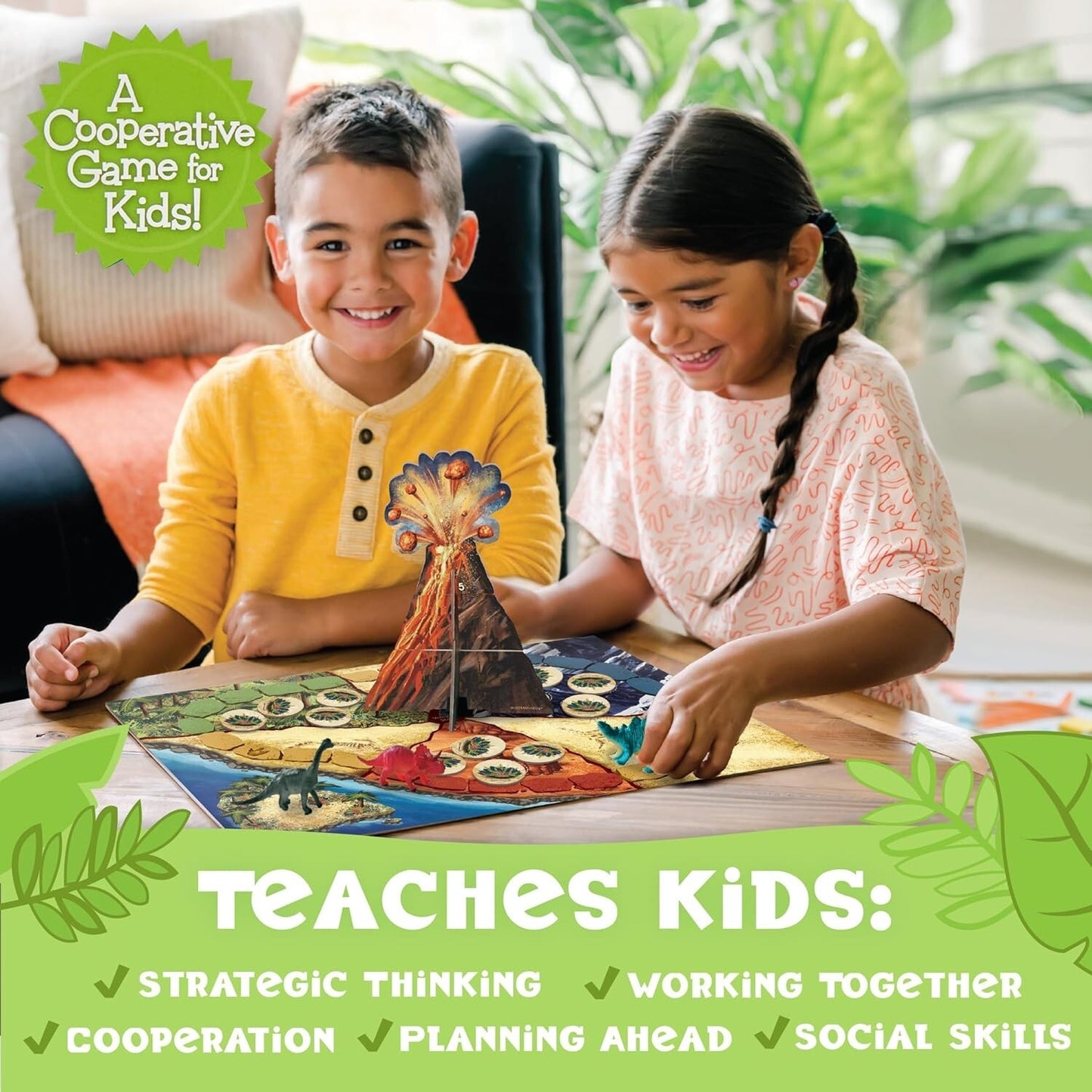 Roll over image to zoom in Peaceable Kingdom Dinosaur Escape Cooperative Memory