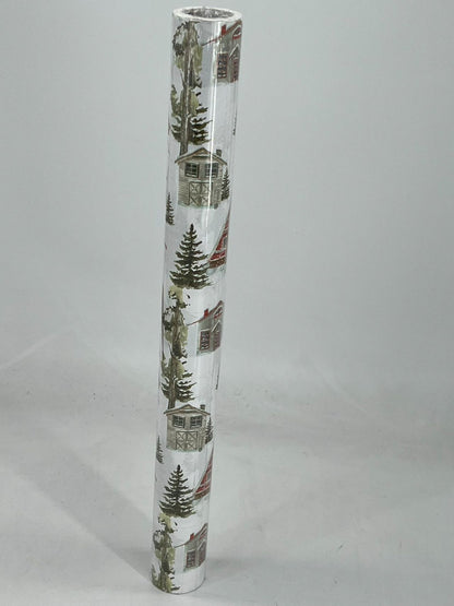 White Christmas gift wrapping paper