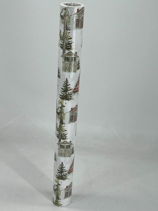 White Christmas gift wrapping paper