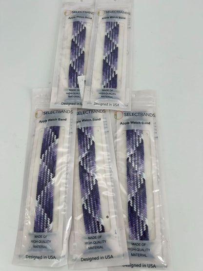 5  -Pack L  Purple  Loop Watch Bands 0.8 x 6.7 Inch   Fits 42mm/44mm/45mm