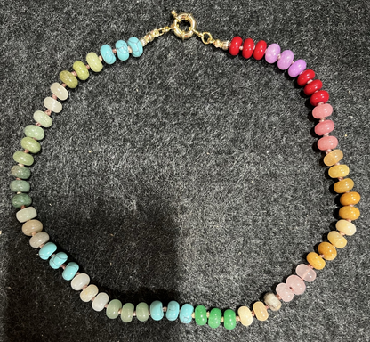 Beaded Gemstone Necklace for Women, Summer Handmade Jewelry Gifts