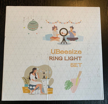 UBeesize 10" Selfie Ring Light with Tripod Stand Black, Ring Light Set, NEW