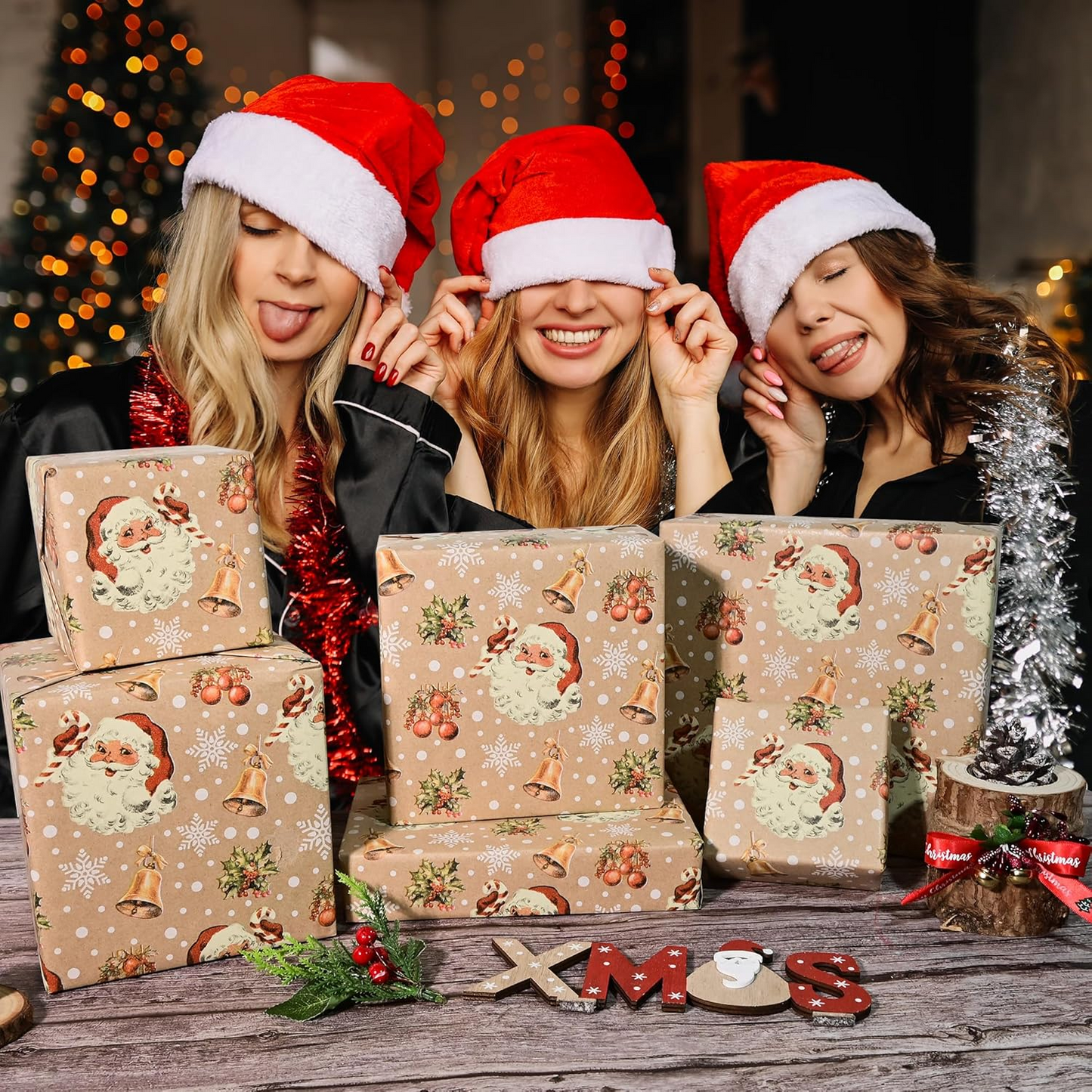 Reversible Newspaper Christmas Wrapping Paper  17 Inches X 16.5 Feet