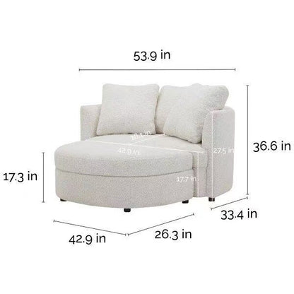 Holley Oversized Fabric Accent Chair with Storage Ottoman-only pick up in IL
