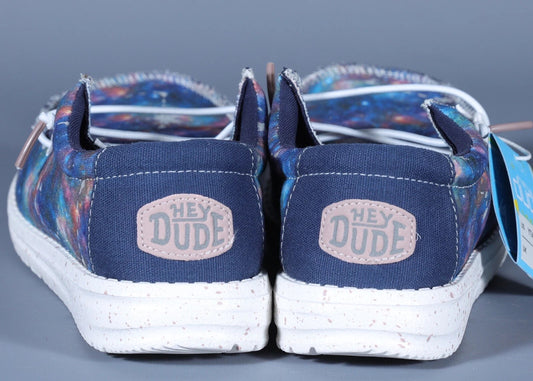 Youth Galaxy Blue Slip-On Boys Shoes Size : W3 / L7