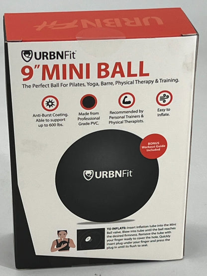 URBNFit 9 INCH Mini Ball Black w/ Anti-Birst Coating Able to Support 600lbs