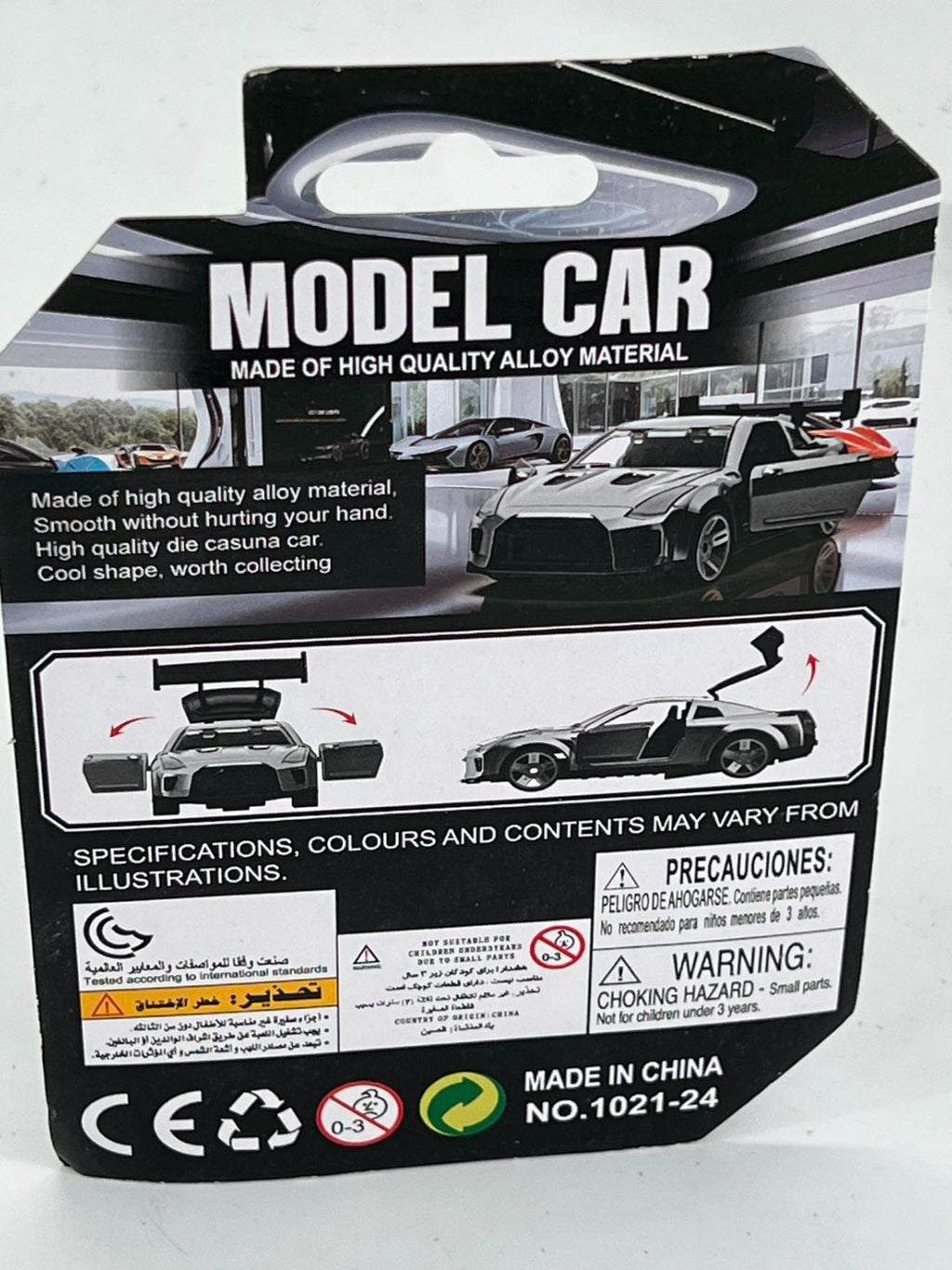 4 pieces in 4 colors, 3+ children’s 3-door toy car