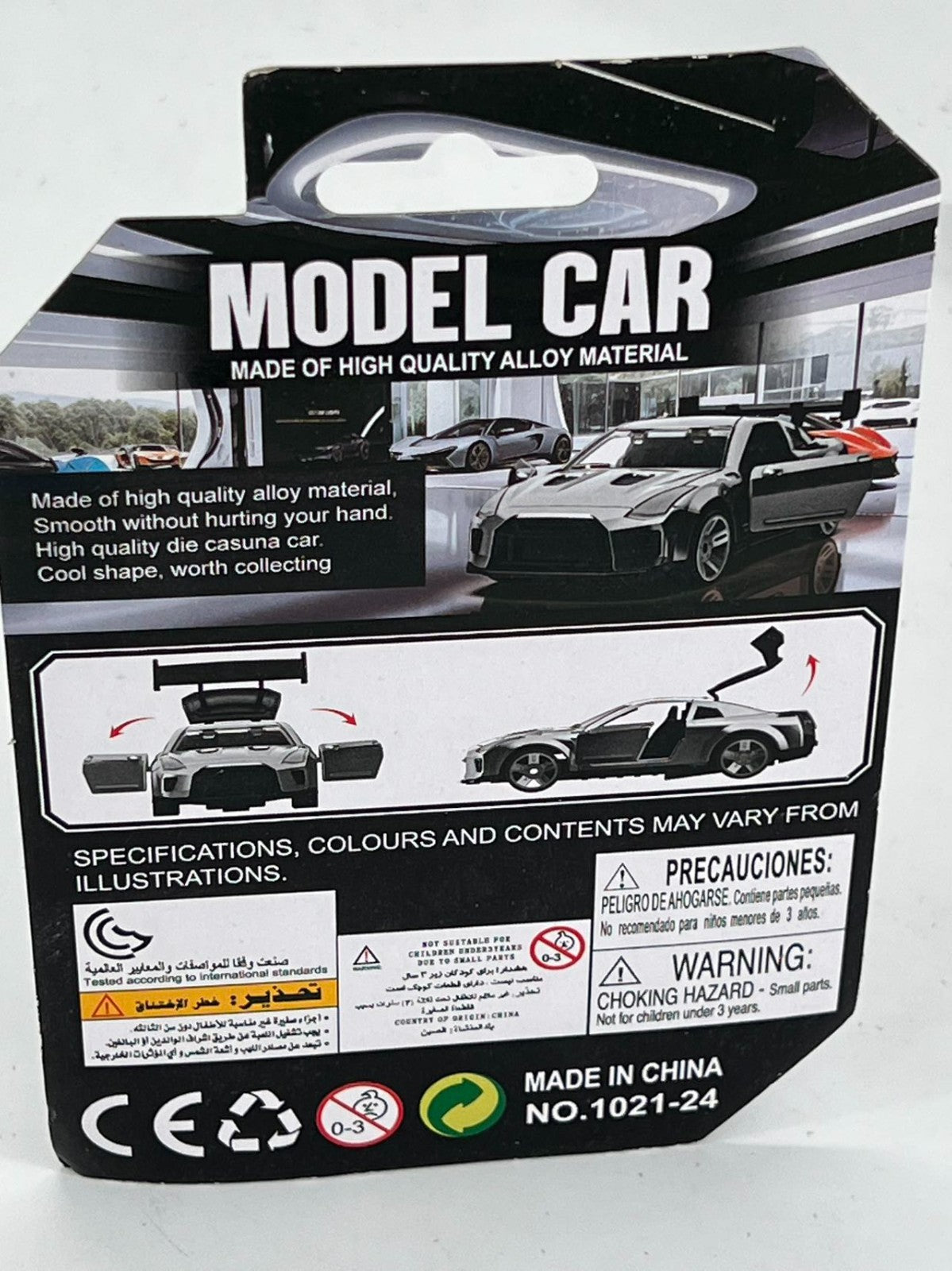 4 pieces in 4 colors, 3+ children’s 3-door toy car