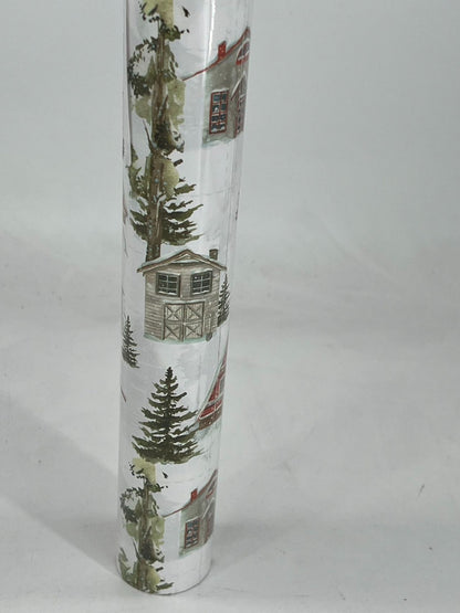 White Christmas gift wrapping paper