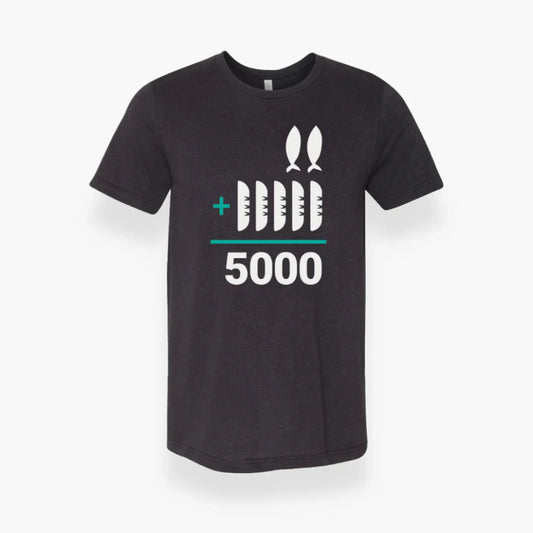 2+5=5000 T-Shirt (Youth and Adult) BLACK