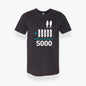 2+5=5000 T-Shirt (Youth and Adult) BLACK