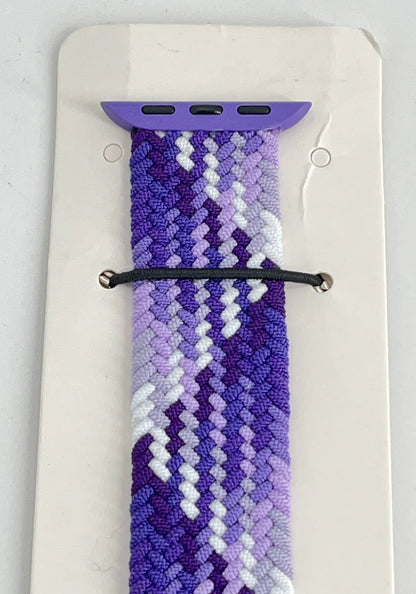 10-Pack L purple  Solid Loop Watch Bands 0.8 x 6.6Inch , Fits 38mm/40mm/41mm
