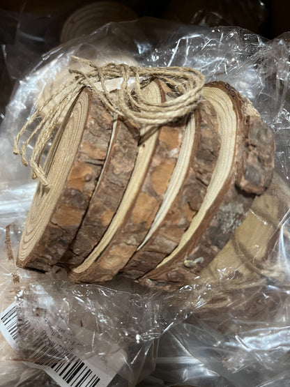 Unfinished Wood Slices – 115Pcs (3–3.5”) for DIY Crafts & Decor