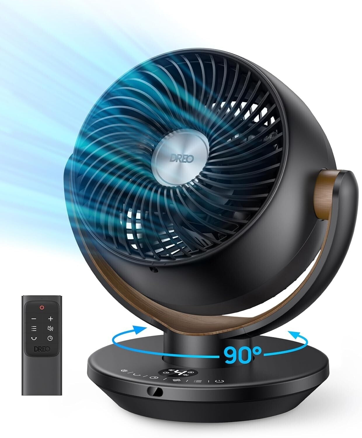 Open‑Box 11″ Table Fan with Remote Control, 4-Speed Air Circulator – Fast Ship