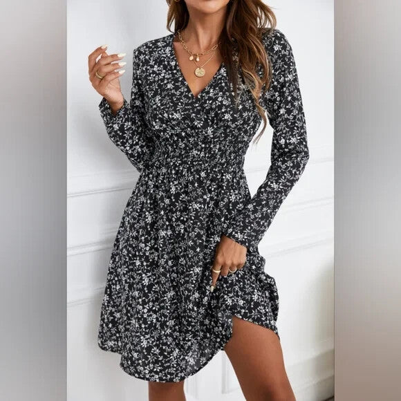 Honey Pot Ditsy Floral Print Dress XL