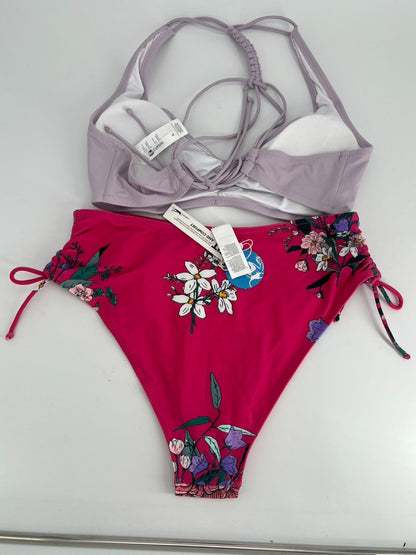 Cupshe Dreamy Gardens Wire Sweetheart High Waist Bikini New Size XL Top, XL