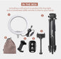 UBeesize 10.2" Selfie Ring Light with 50" Tripod Stand & Flexible Phone Holder f