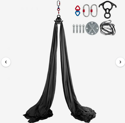 Aerial Silk and Yoga Swing, 11 Yards, Aerial Yoga Hammock Kit with 100Gsm Nylon