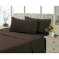 Queen Size Bedding Sheets & Pillowcase 4-Piece Set, Brown